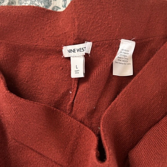 Women's Rust Ribbed Pants & Top Set - Picture 3 of 5